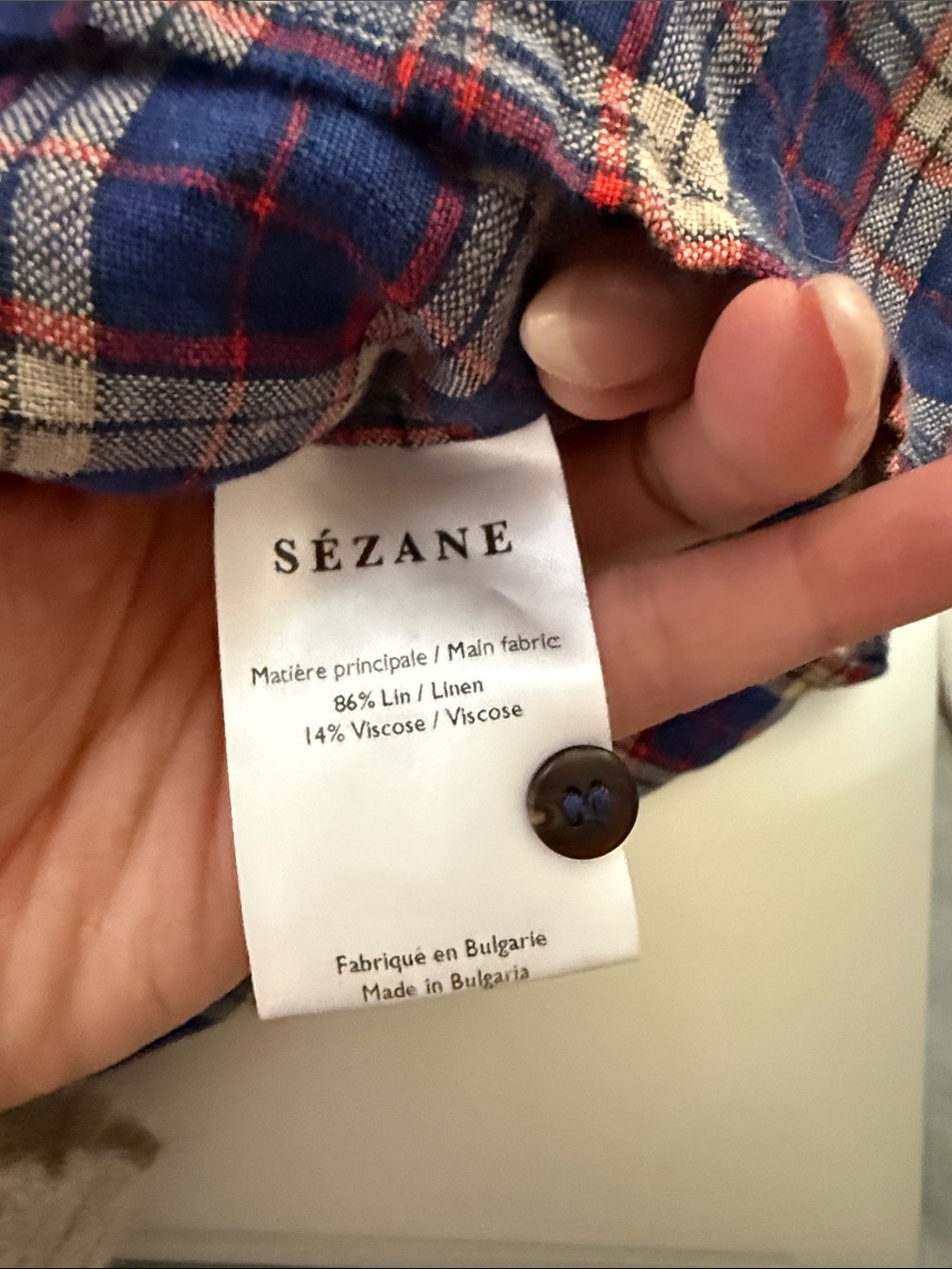 Sezane Chlo Linen Shirt Sz36/4 ***needs to be dry cleaned*** - Picture 8 of 12